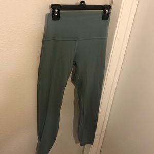 Lululemon “sea green” colored leggings “27”